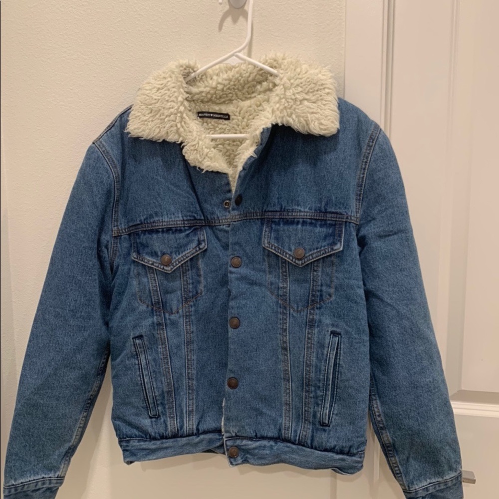 Brandy Melville oversized Sherpa denim jacket